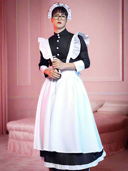 Sissy French Maid Long Dress Men's Outfit