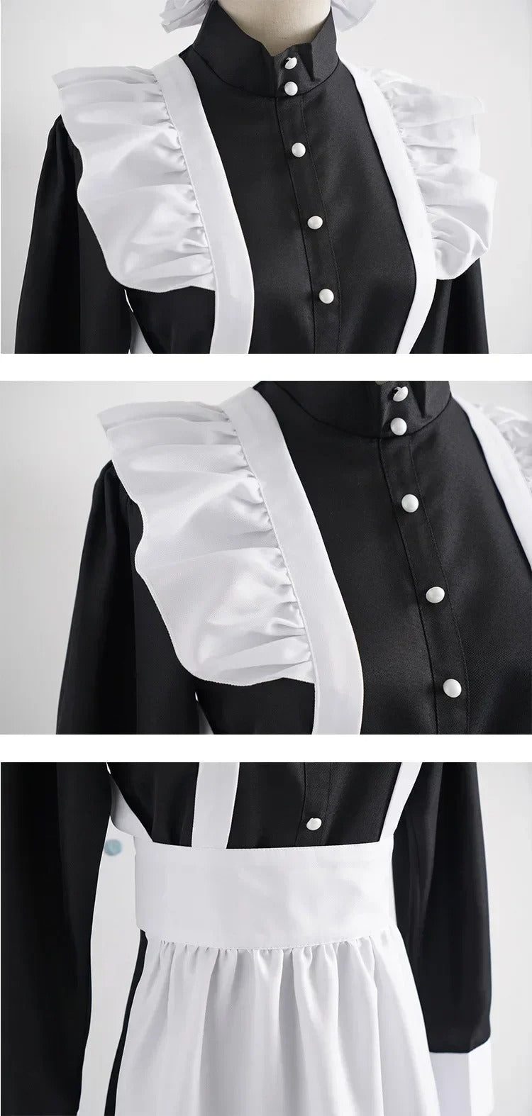 Sissy French Maid Long Dress Men's Outfit