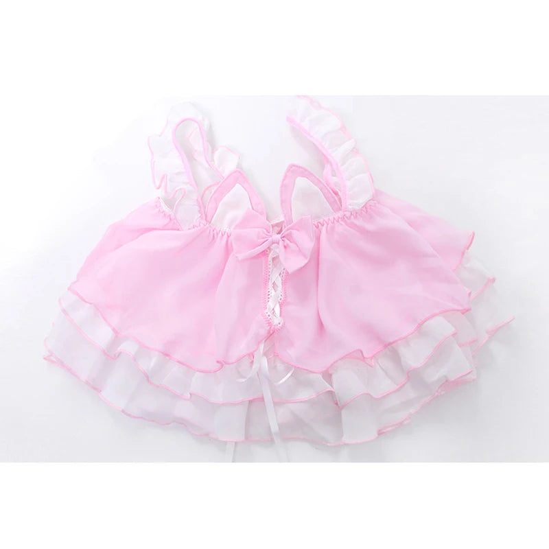 Naughty Two-Piece Pink Cat Maid Outfit