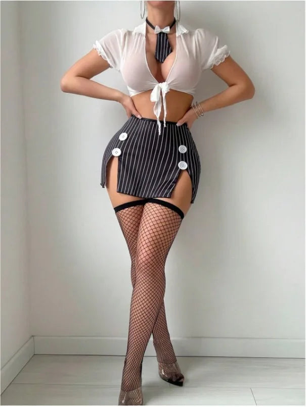 Slim Fit Preppy Sexy Secretary Outfit