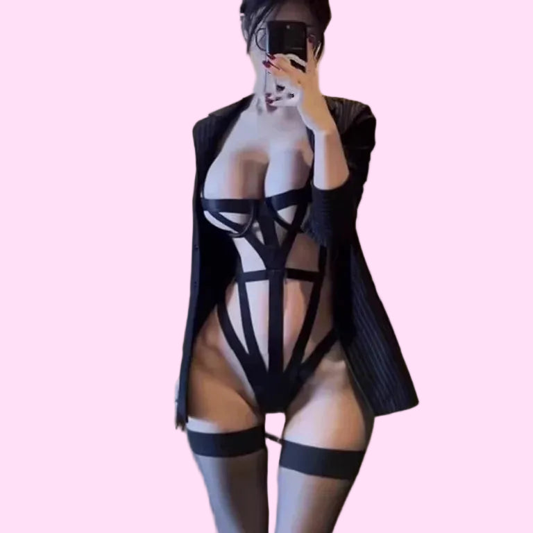 SexySM Restraint Erotic Lingerie Set with Soft for Intimate Bedroom Role Play