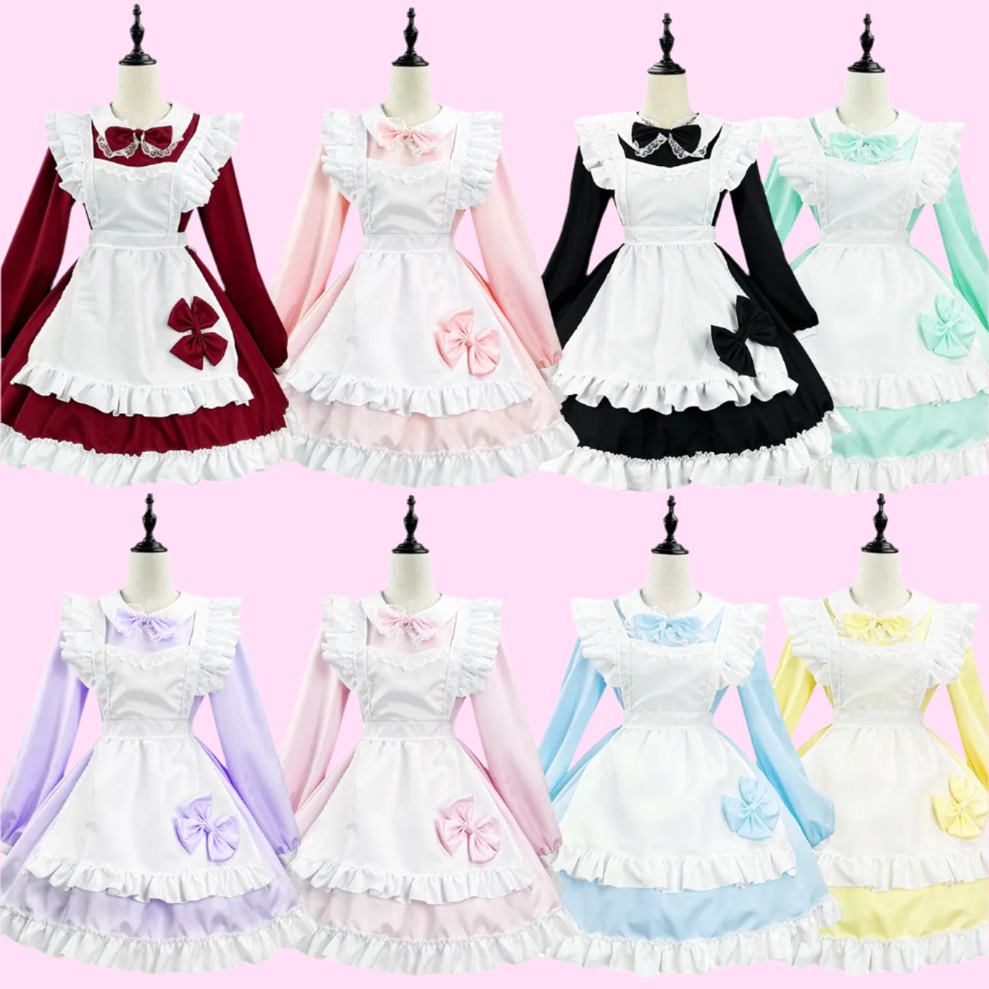 Long Sleeve Ruffle Apron Maid Outfit