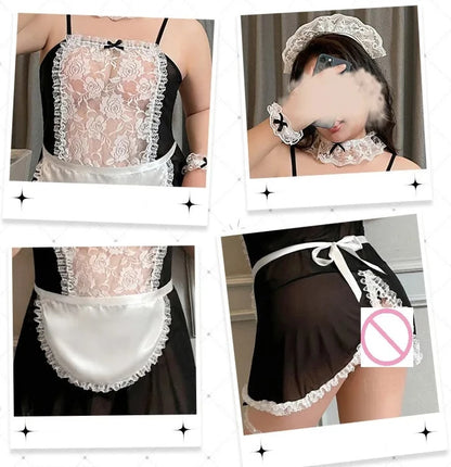 Plus Size Lace Maid Outfit Dress