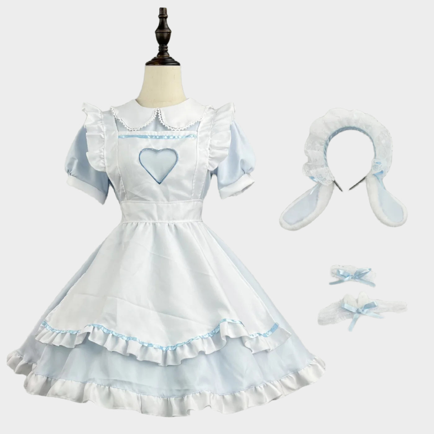Kawaii Light Blue Bunny Maid Outfit