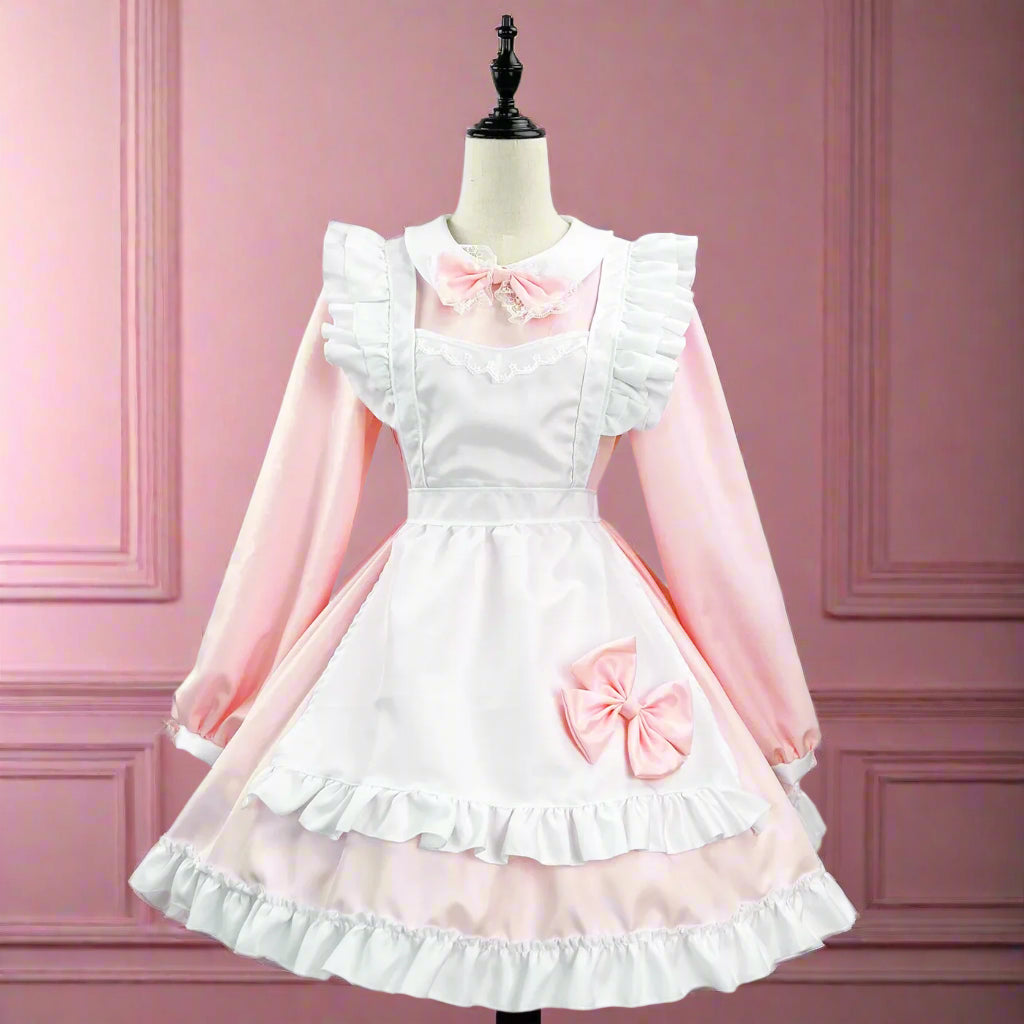 Long Sleeve Ruffle Apron Maid Outfit