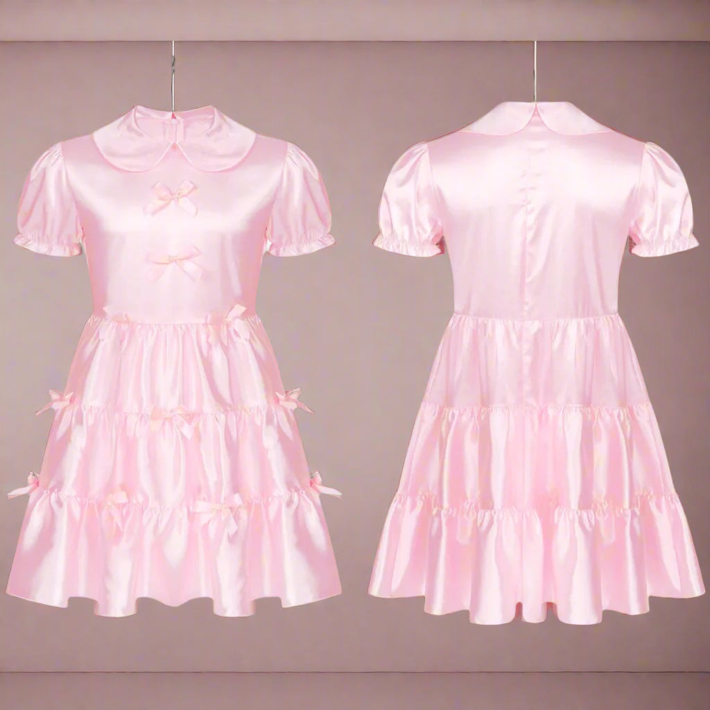 Satin Pink Male Maid Outfit