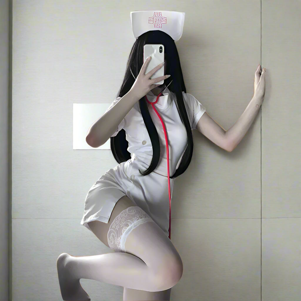 Japanese White Nurse Outfit
