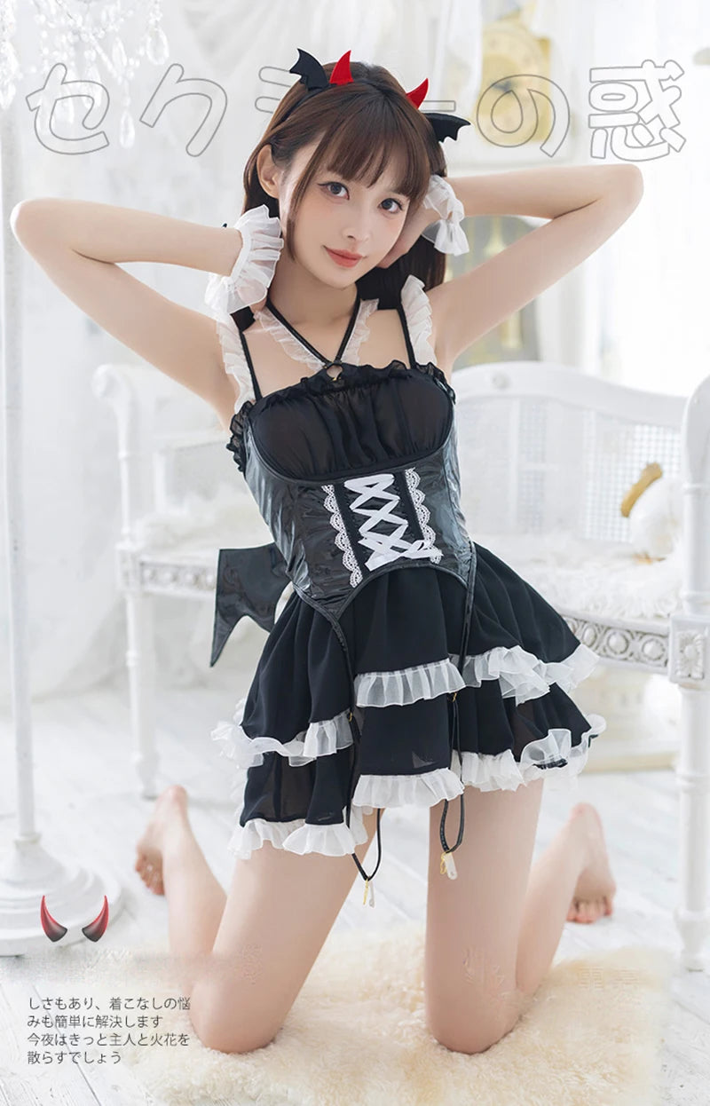 Bad Girl Devil Anime Maid Outfit