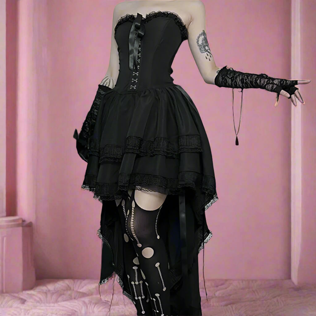 Gothic Lace-Up Sexy Outfit