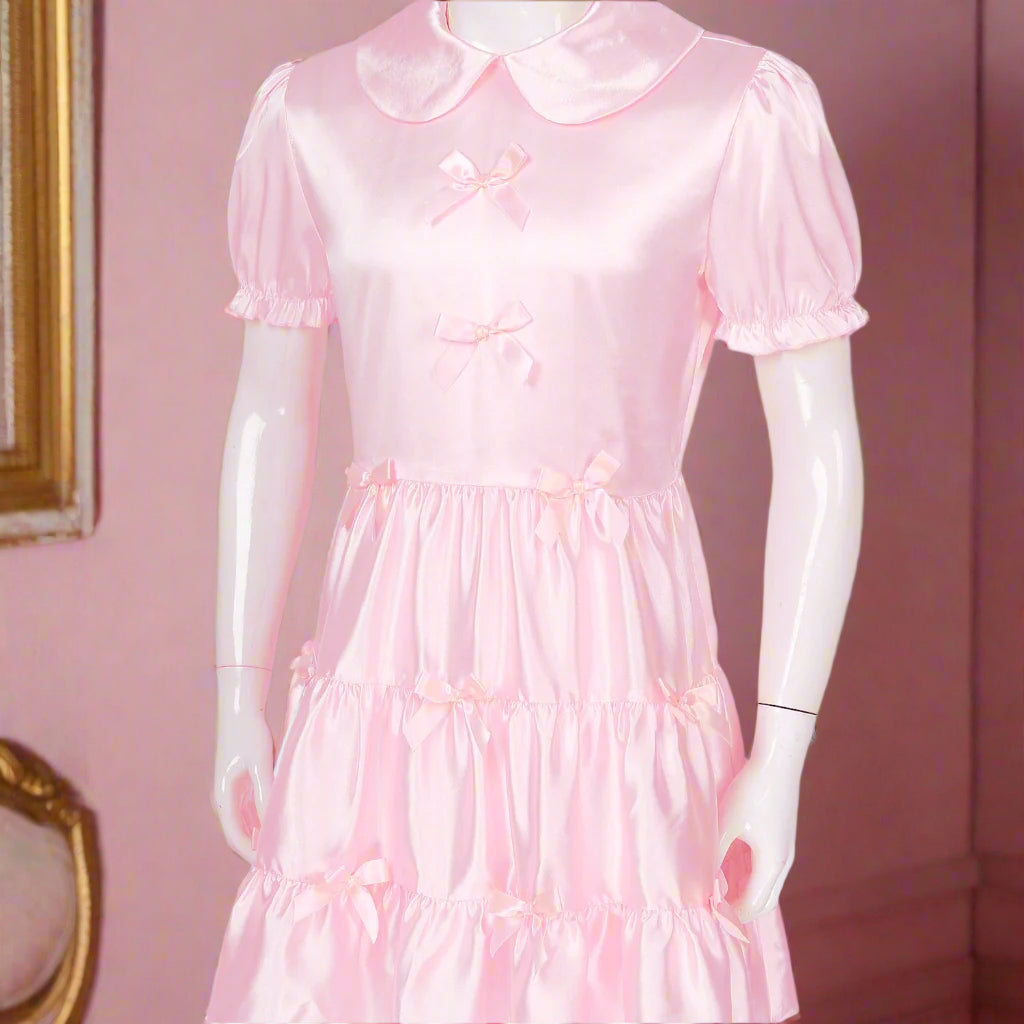 Satin Pink Male Maid Outfit