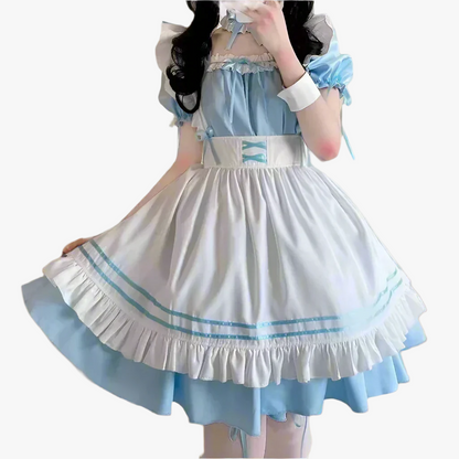 Blue Japanese Maid Outfit