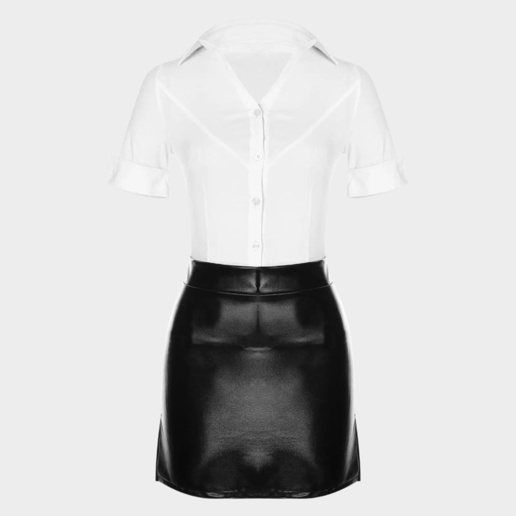 Sexy Latex Secretary Outfit