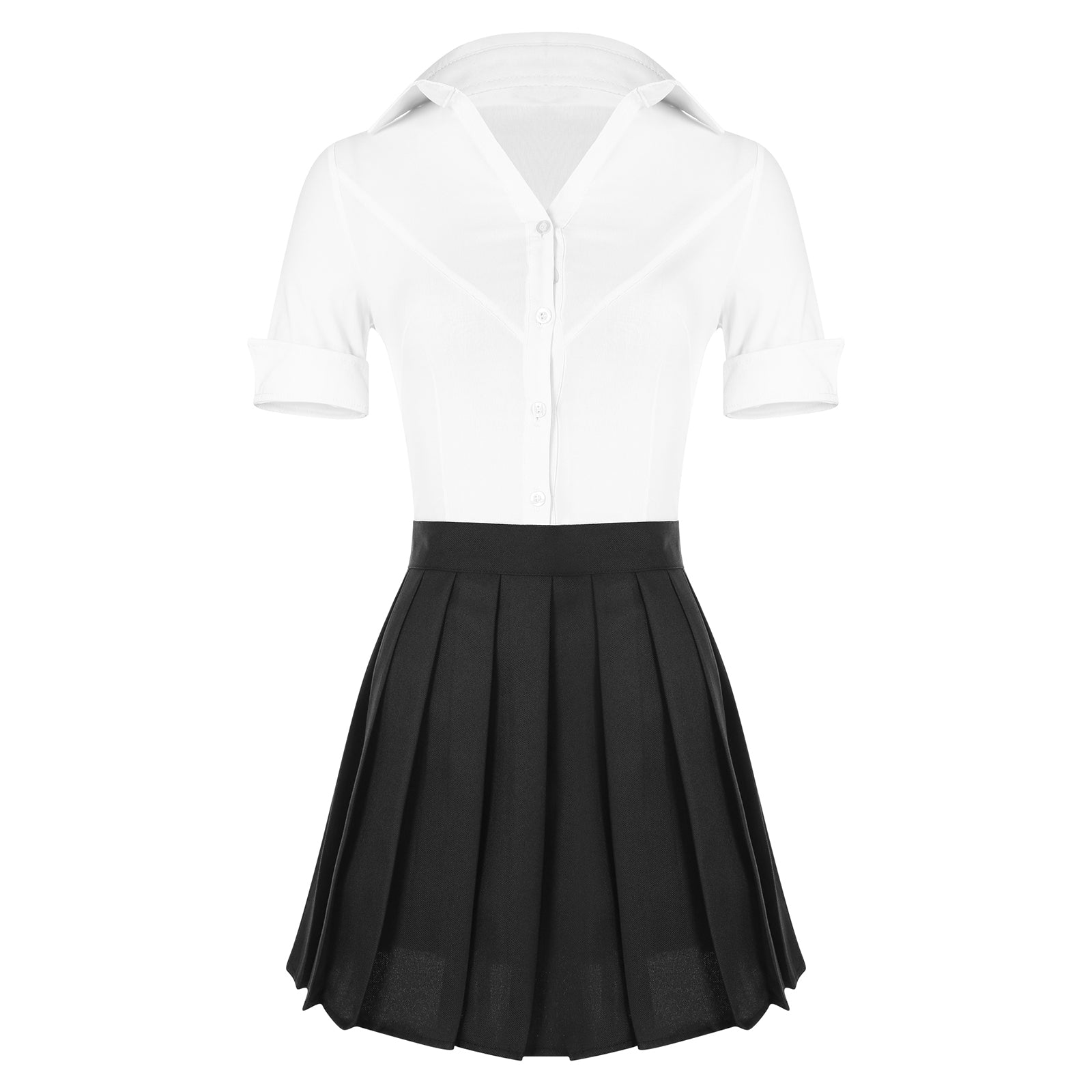 Pleated Skirt Secretary Outfit