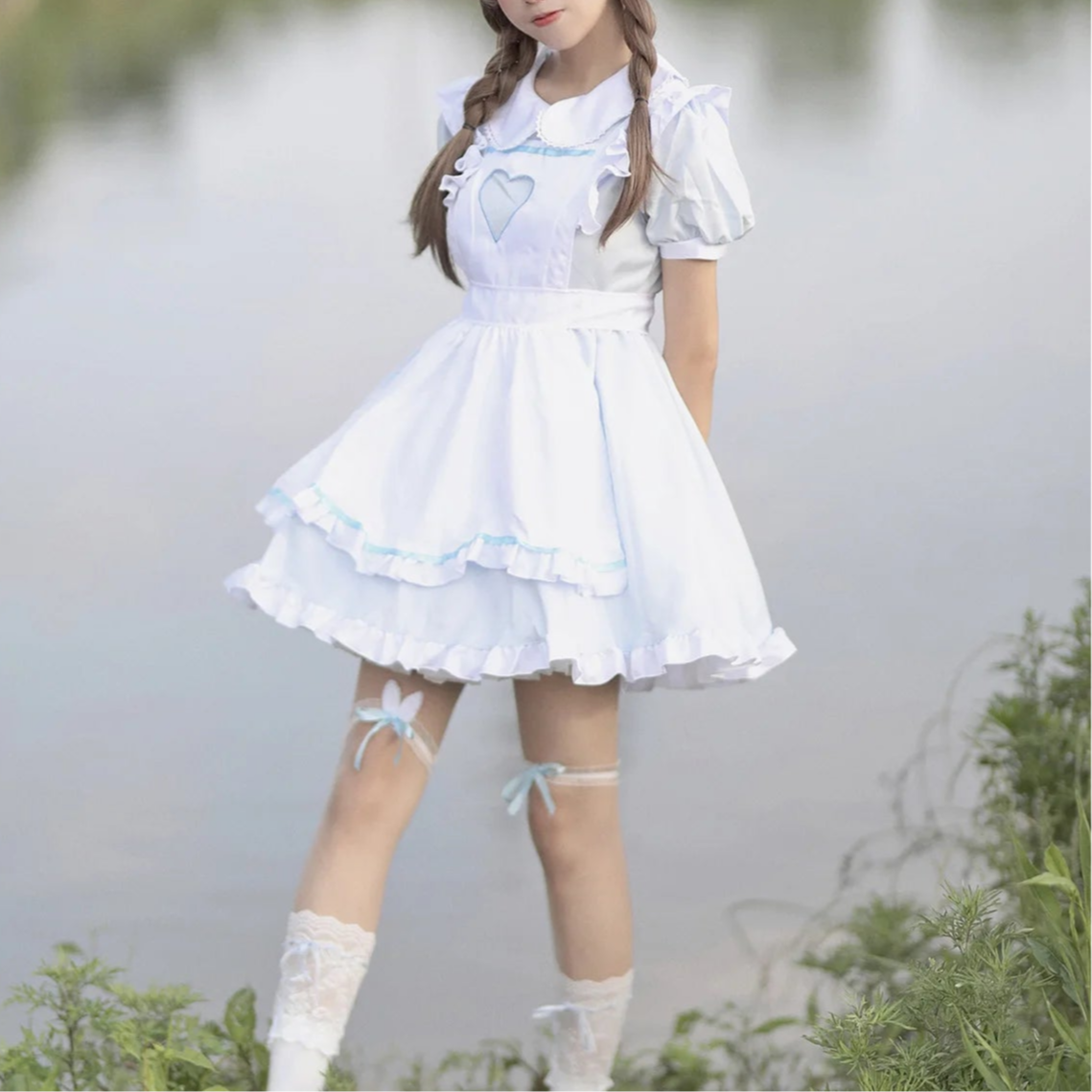 Kawaii Green Bunny Maid Outfit