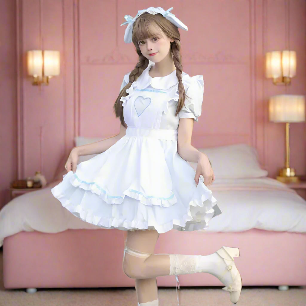 Kawaii Light Blue Bunny Maid Outfit