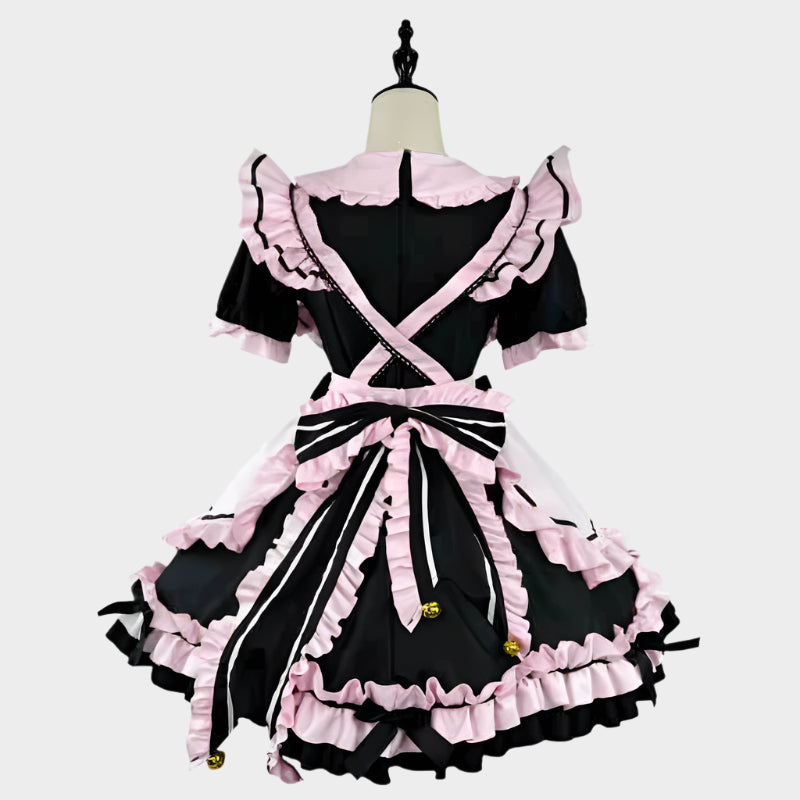 Pink and Black French Maid Outfit