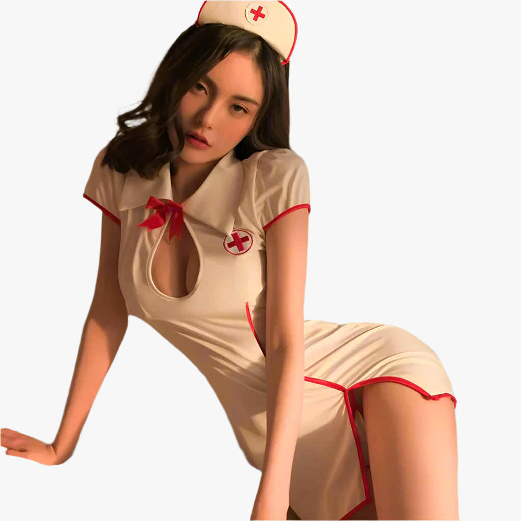 Costume d'infirmière Jimiko Cosplay femme uniforme sexuel mini robe blanche sous-vêtements sexy Halloween jeu de rôle tenues d'anime lingerie sensuelle