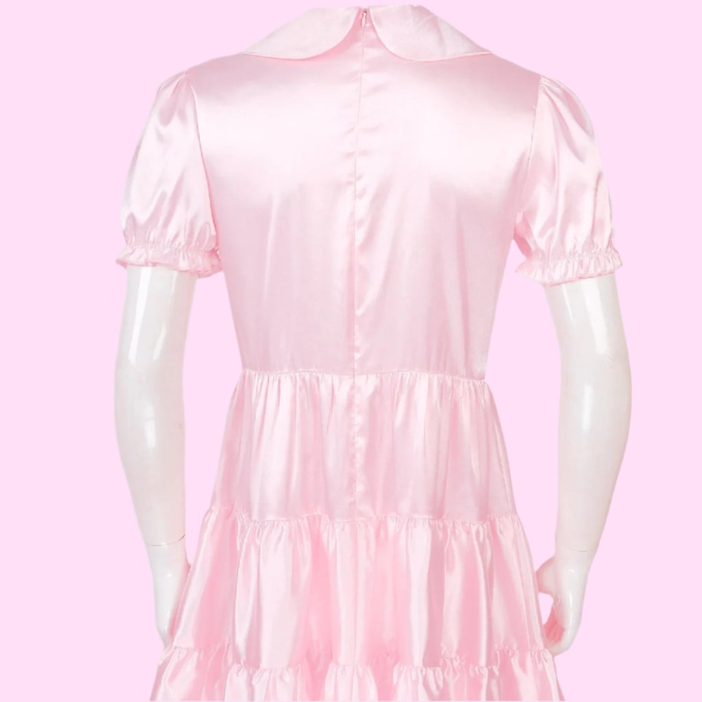 Satin Pink Male Maid Outfit