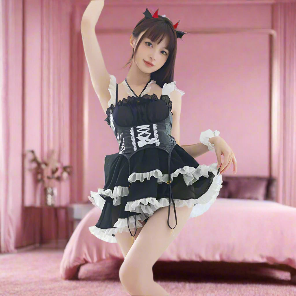 Bad Girl Devil Anime Maid Outfit