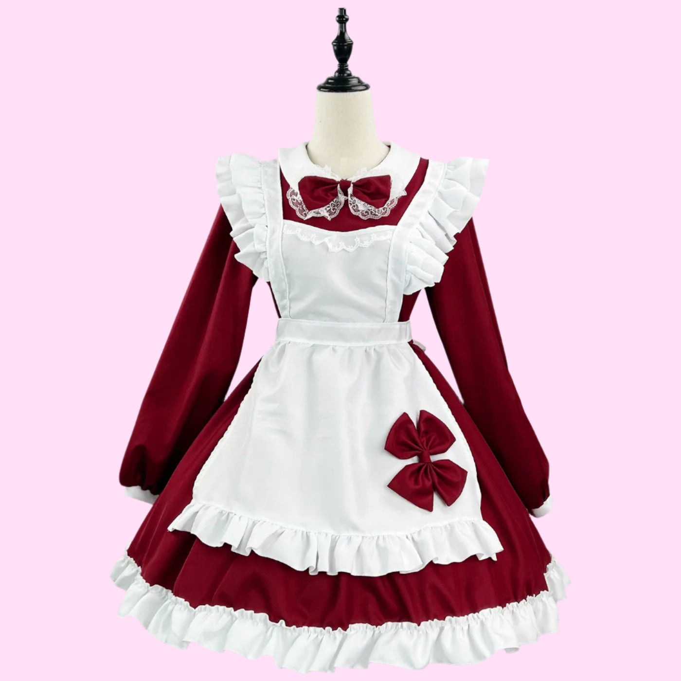 Long Sleeve Ruffle Apron Maid Outfit