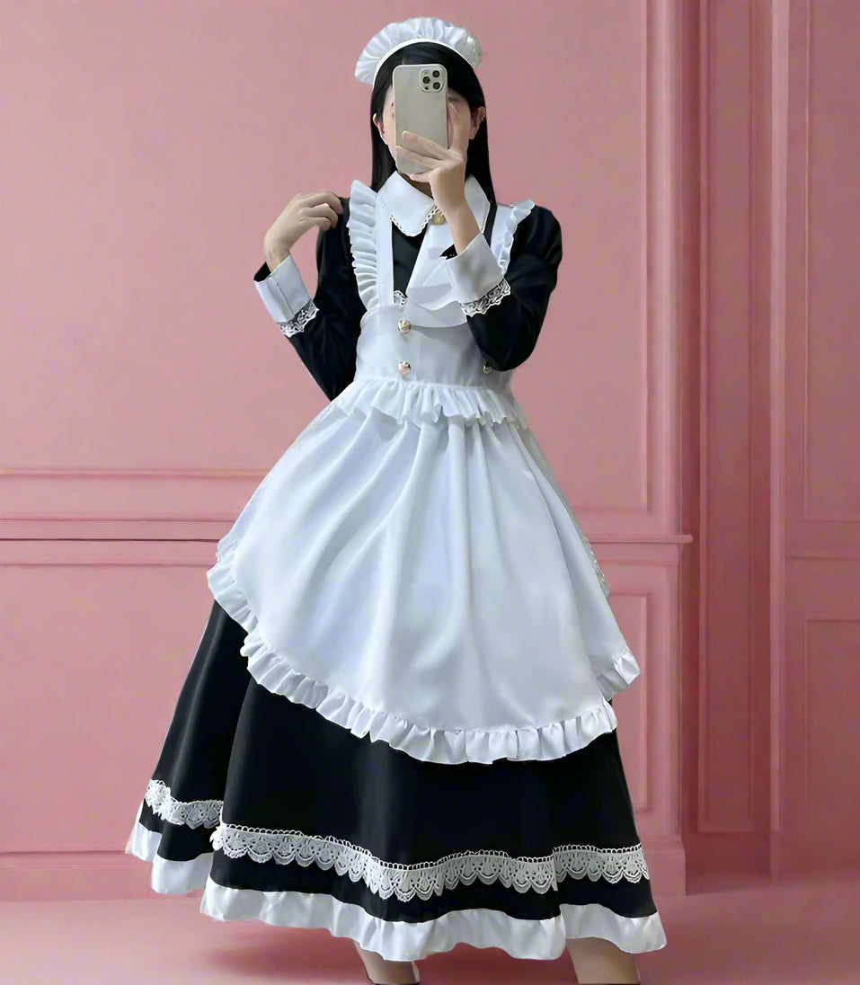 Premium Long-Sleeve French Maid Outfit