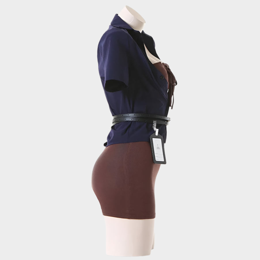 Blue Secretary Business Outfit