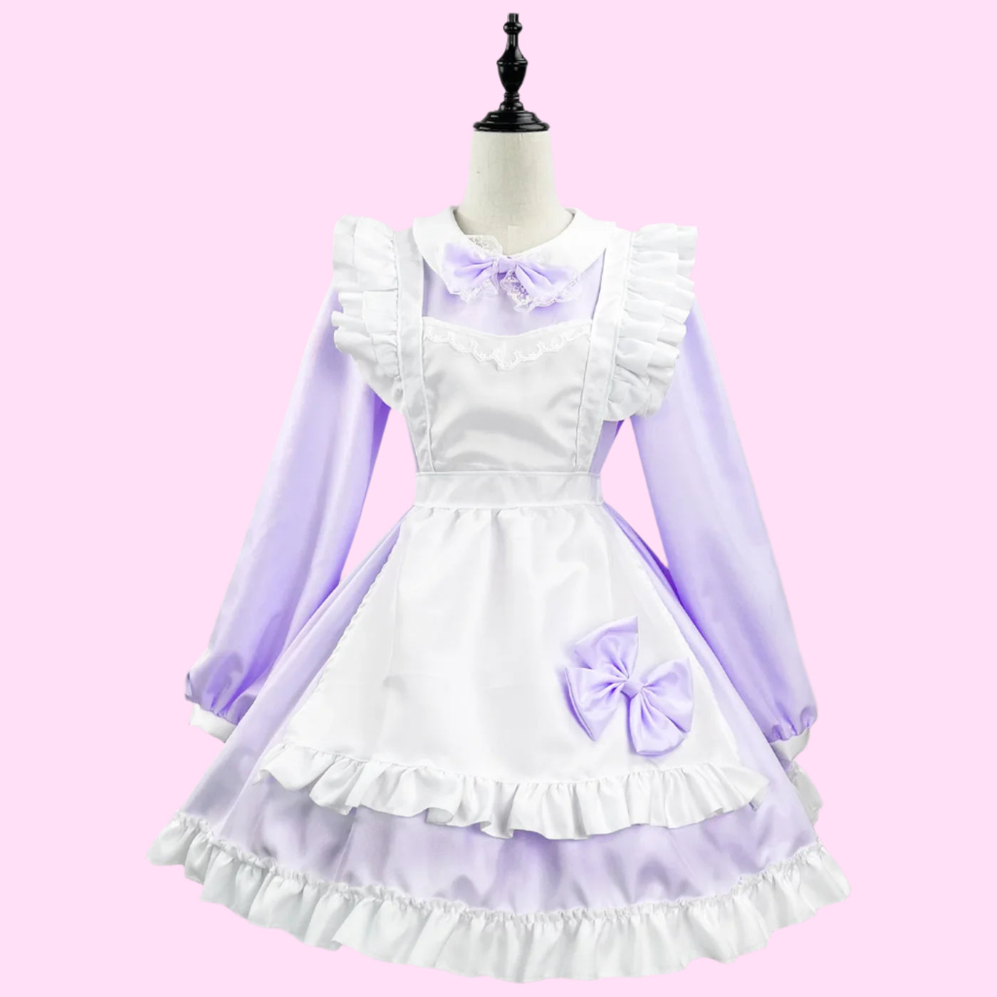 Long Sleeve Ruffle Apron Maid Outfit