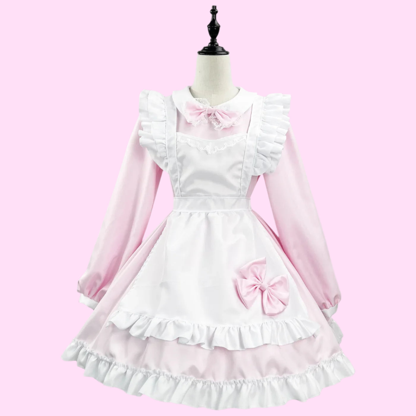 Long Sleeve Ruffle Apron Maid Outfit