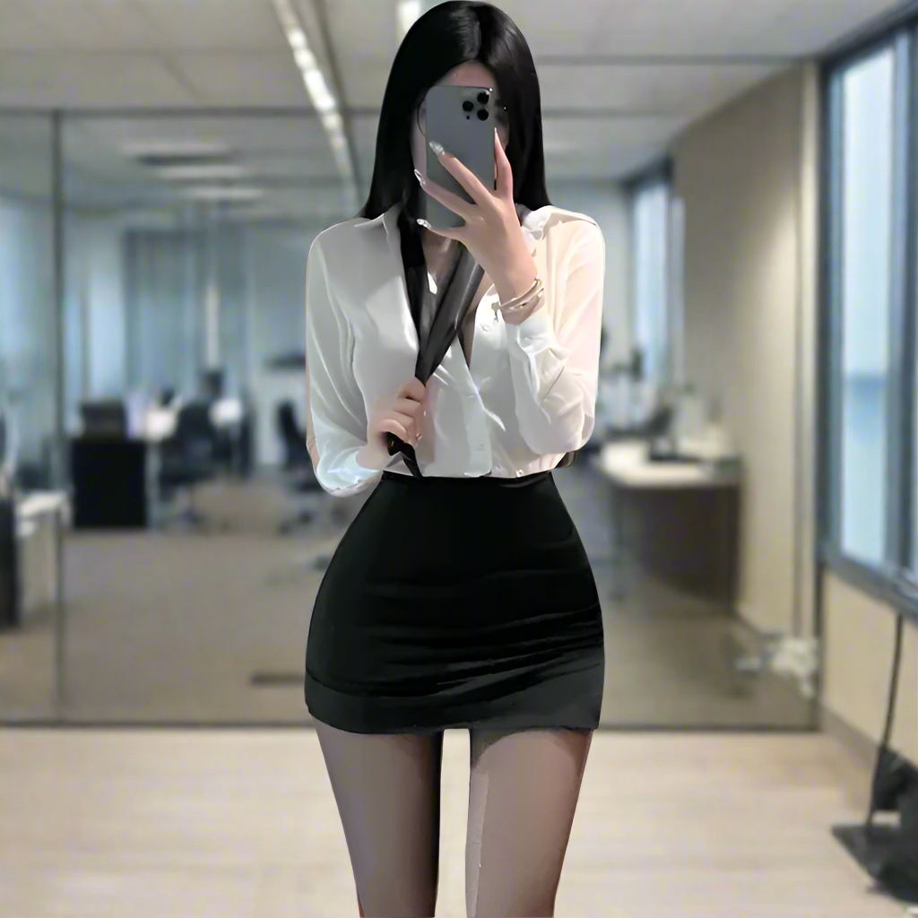 Sexy Stockings Secretary Outfit