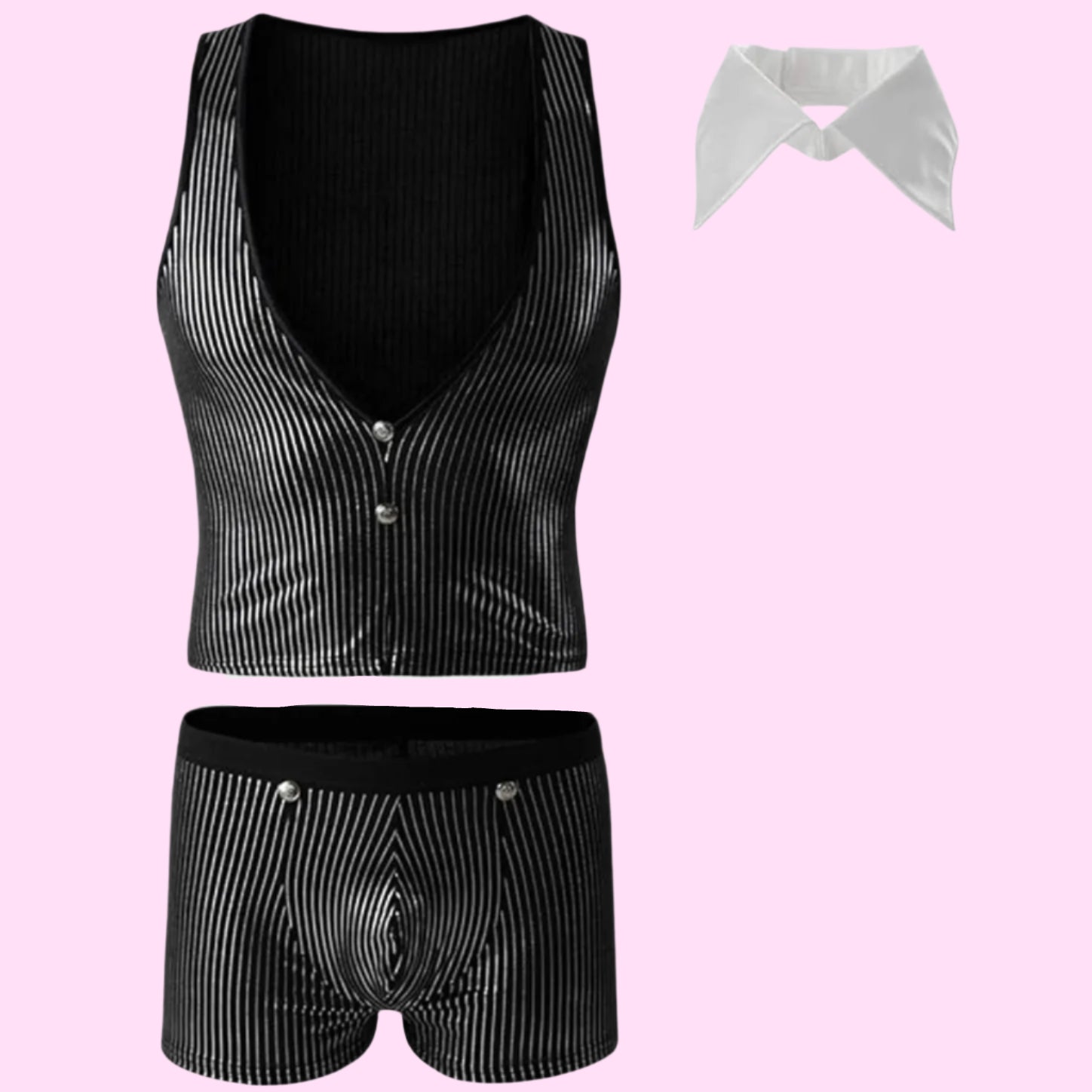 Sissy Maid Bow Tie Set for Men