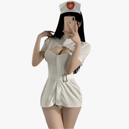 Plus Size White Nurse Outfit