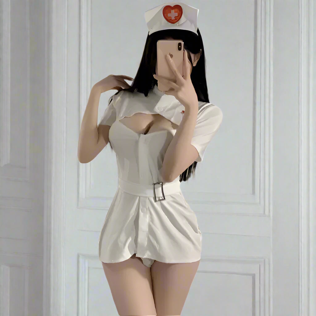 Plus Size White Nurse Outfit