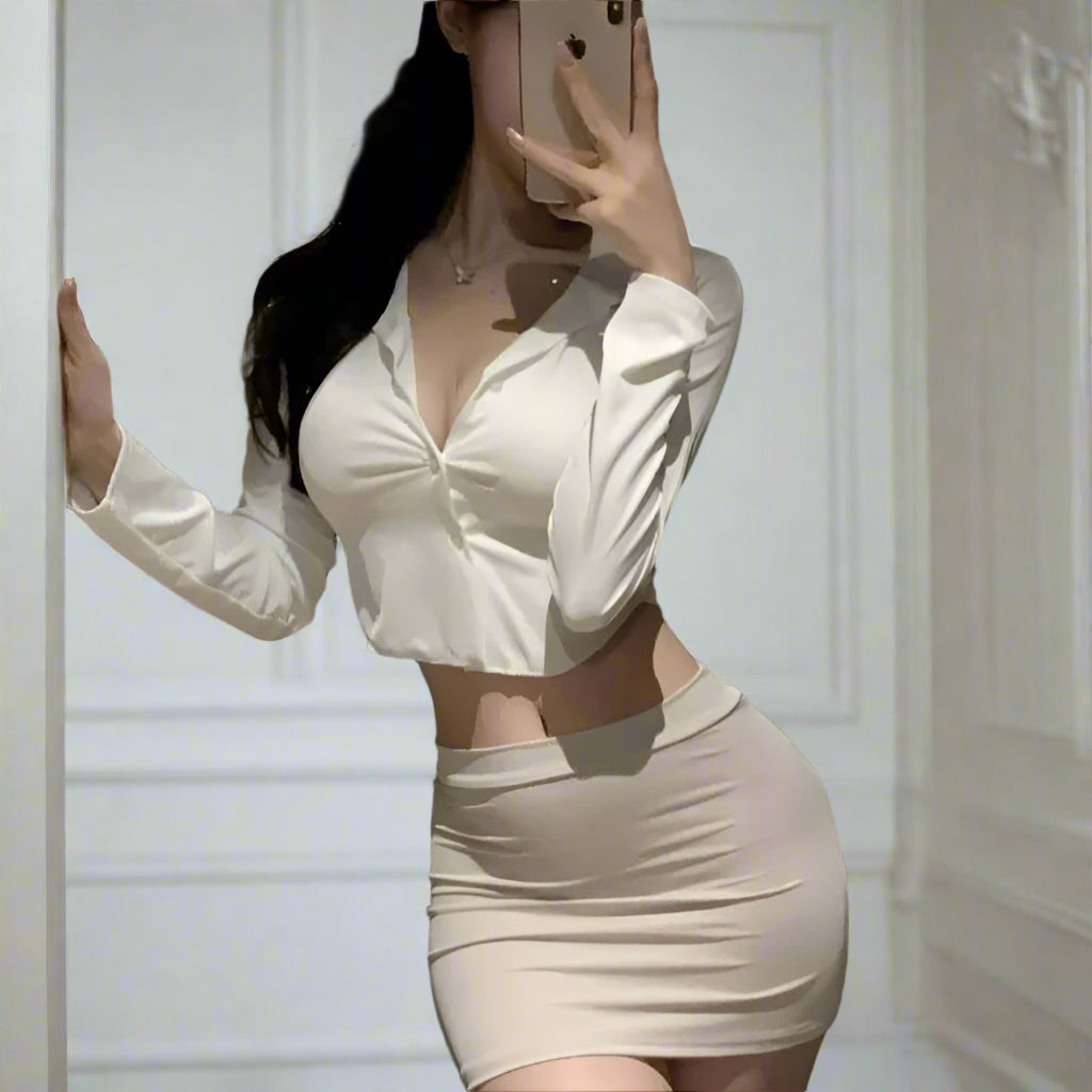 White Hot Secretary Outfit