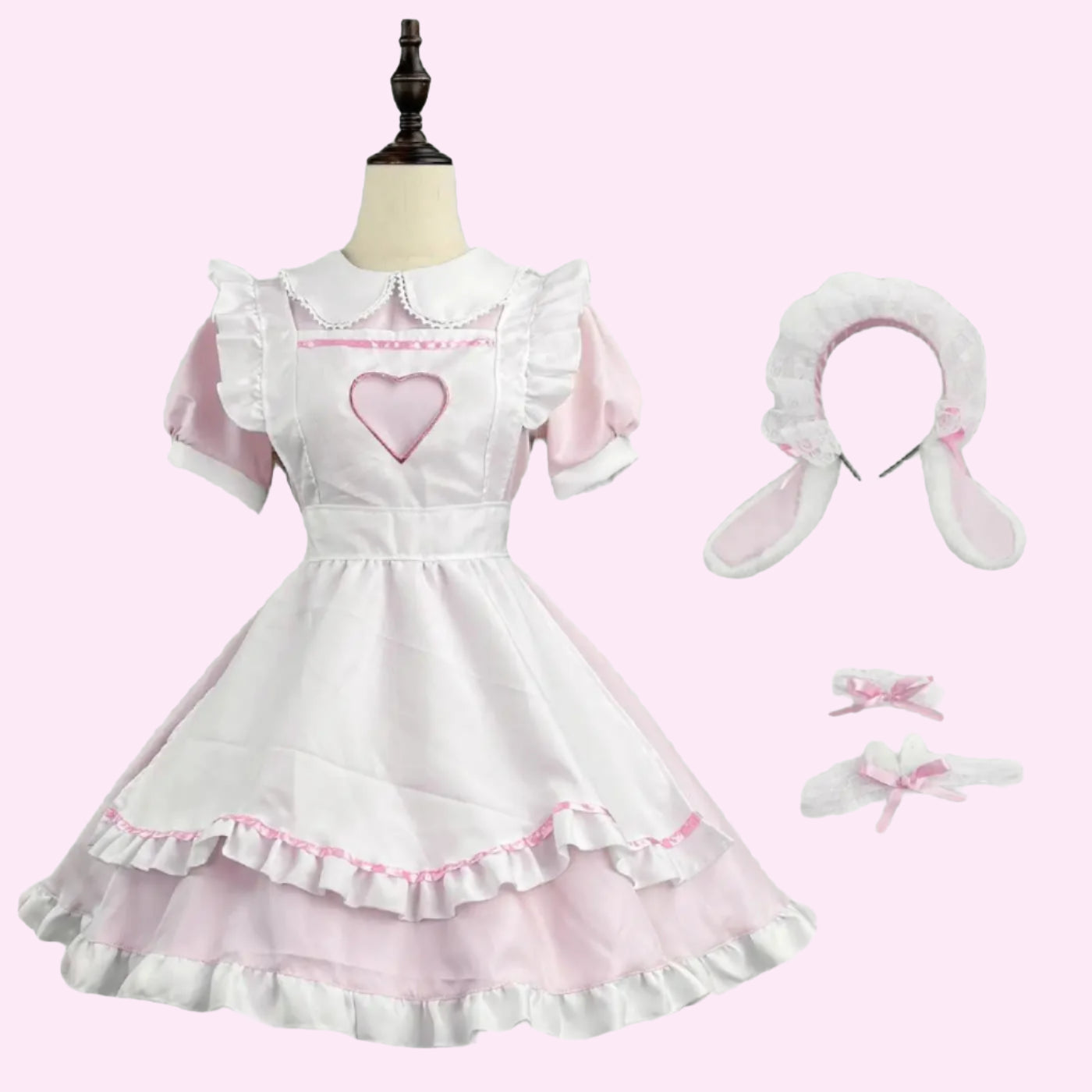 Kawaii Pink Bunny Maid Outfit