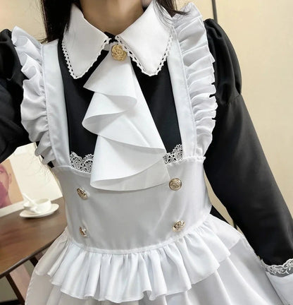 Elegant French Maid Outfit Long Sleeve Premium