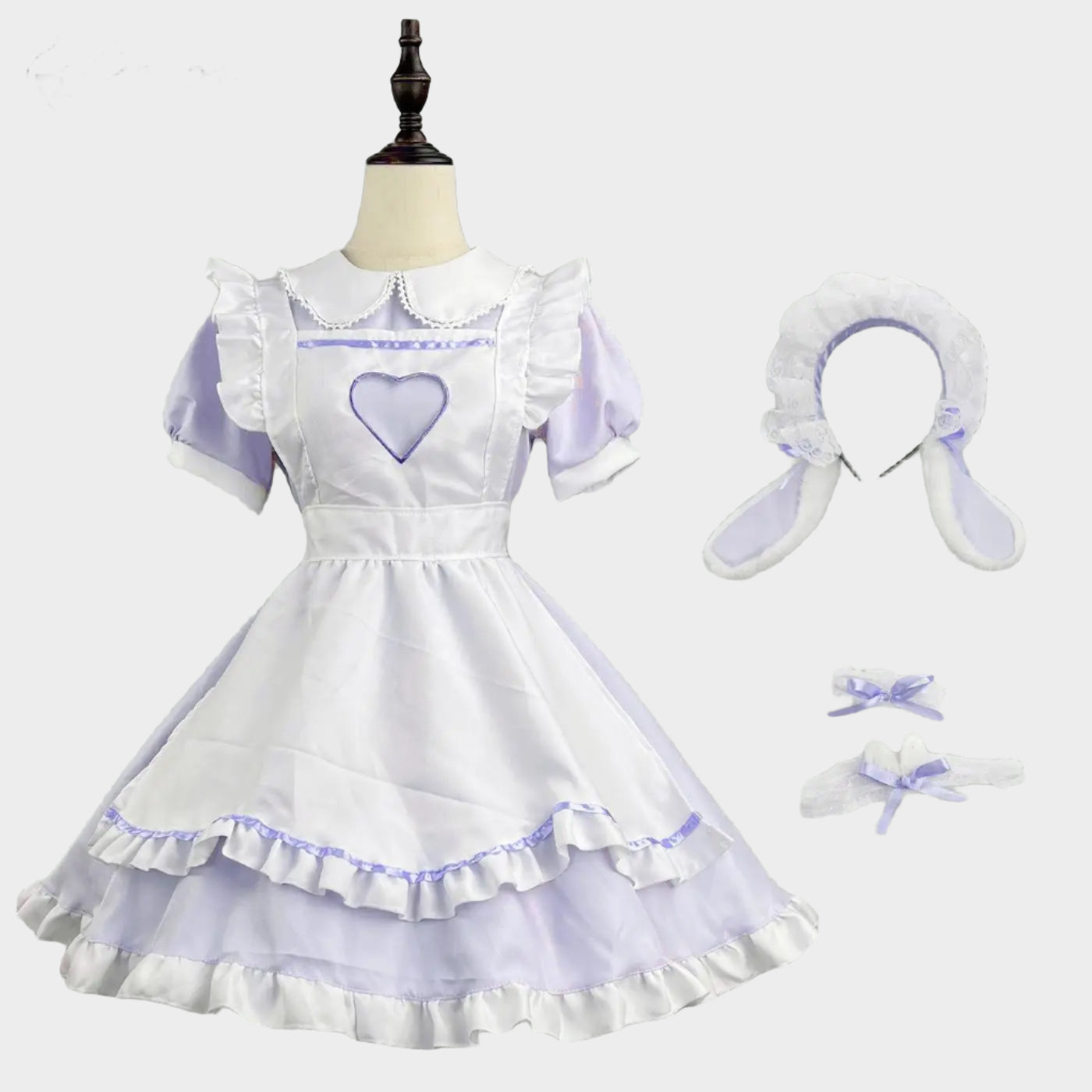 Kawaii Purple Bunny Maid Outfit