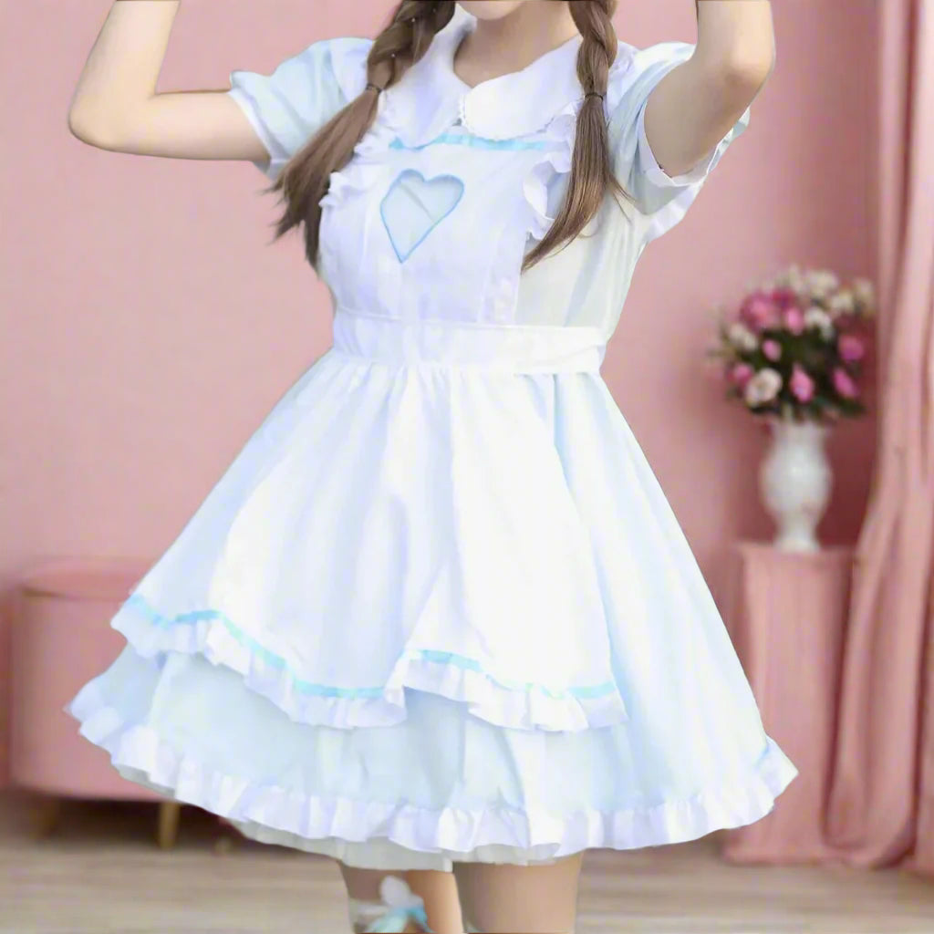Kawaii Light Blue Bunny Maid Outfit