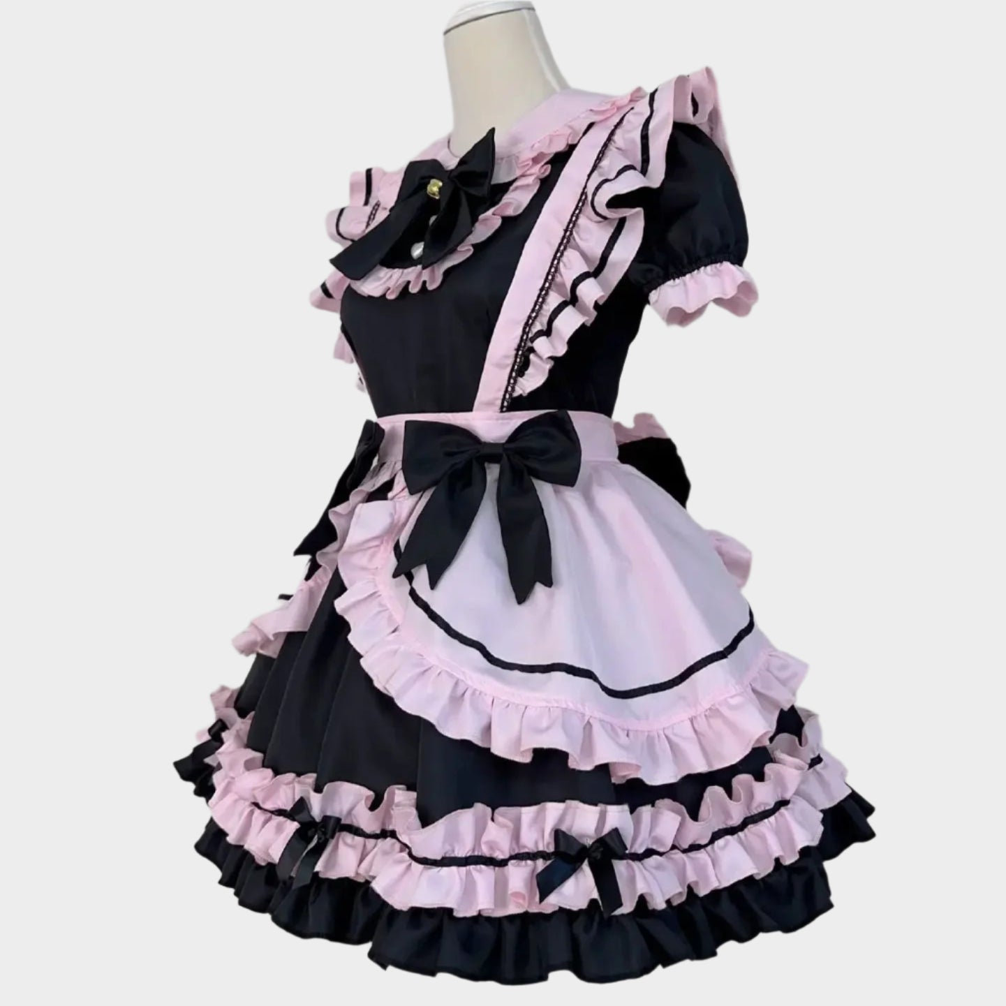 Pink and Black French Maid Outfit