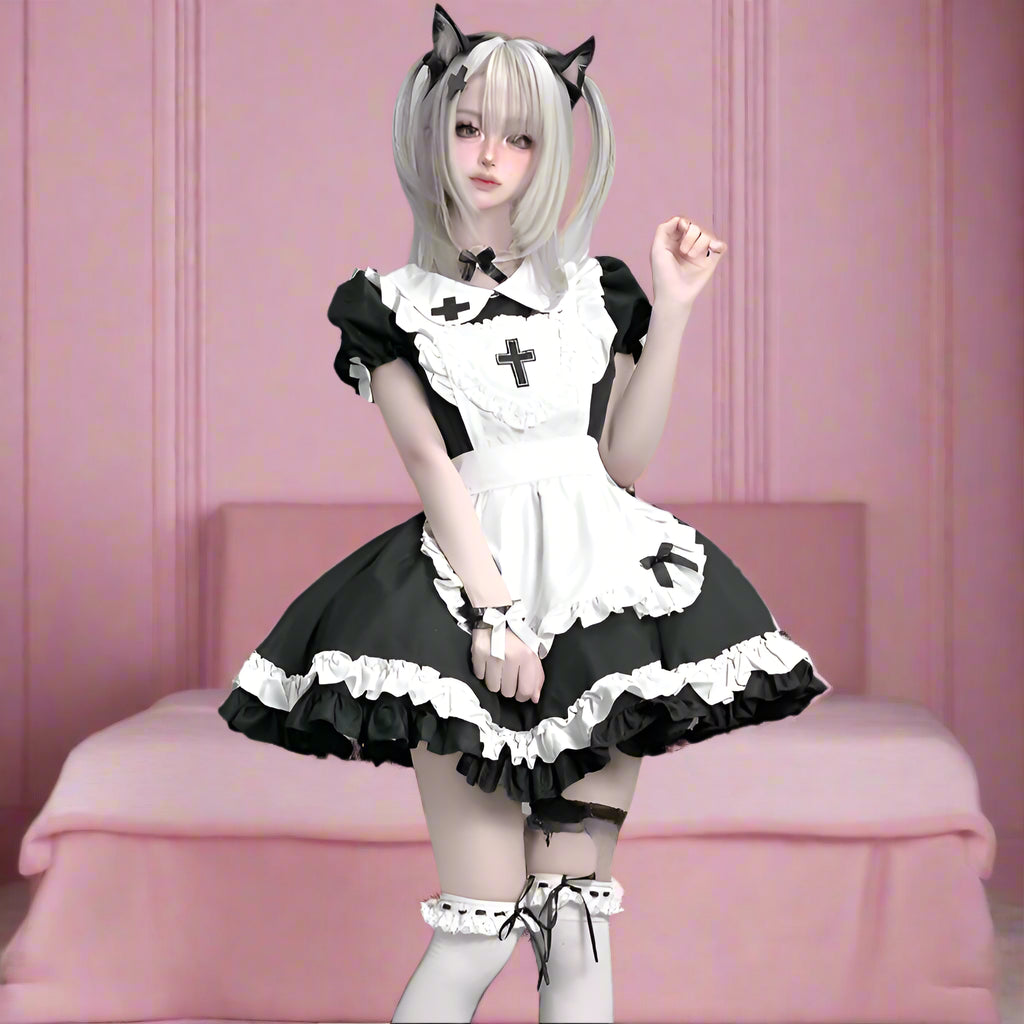 Dark Sexy Temptation French House Maid Outfit