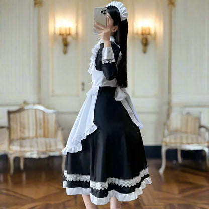 Elegant French Maid Outfit Long Sleeve Premium