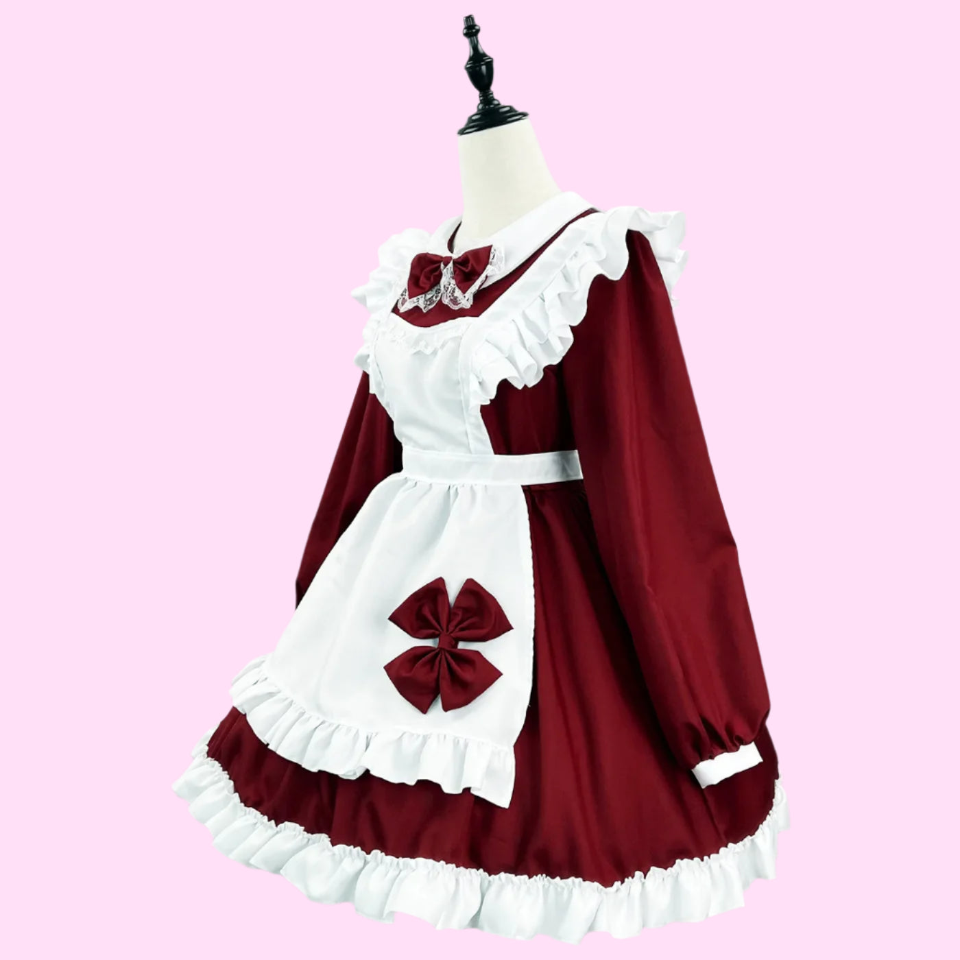 Long Sleeve Ruffle Apron Maid Outfit