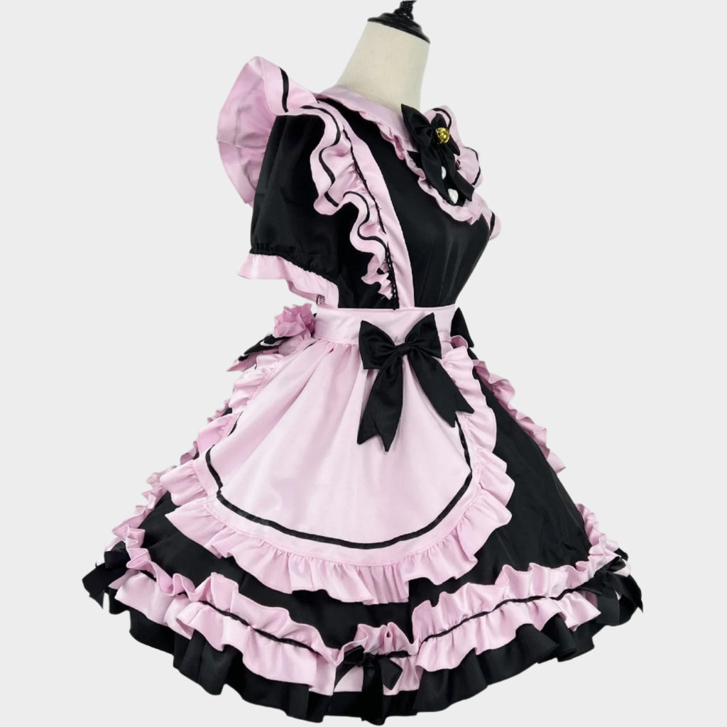 Plus Size Pink and Black French Maid Outfit