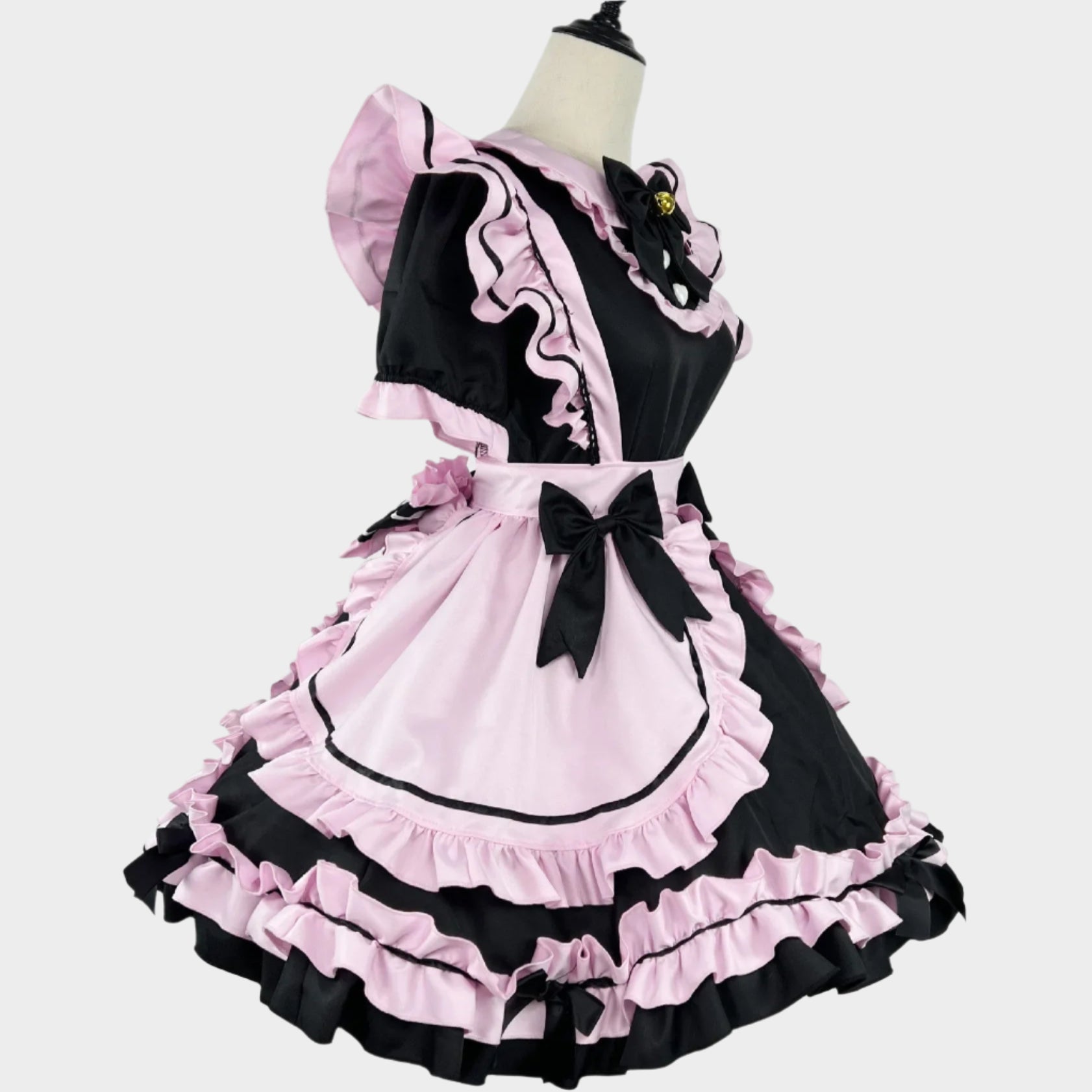 Pink and Black French Maid Outfit