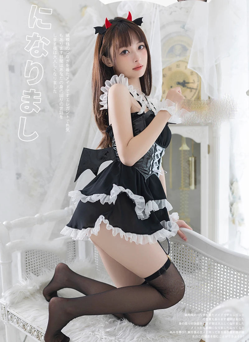 Bad Girl Devil Anime Maid Outfit