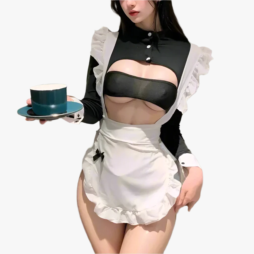 Two-Piece French Sexy Maid Outfit