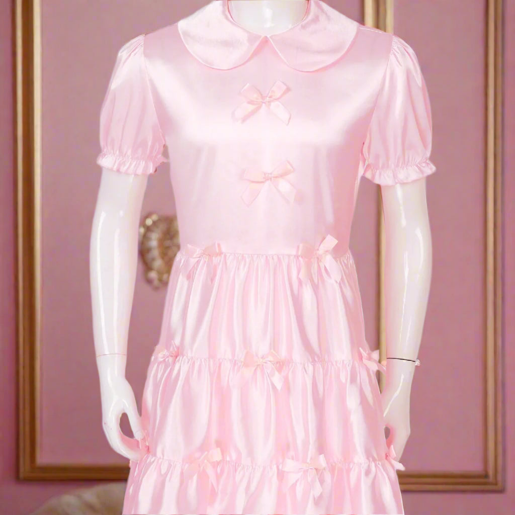 Satin Pink Male Maid Outfit