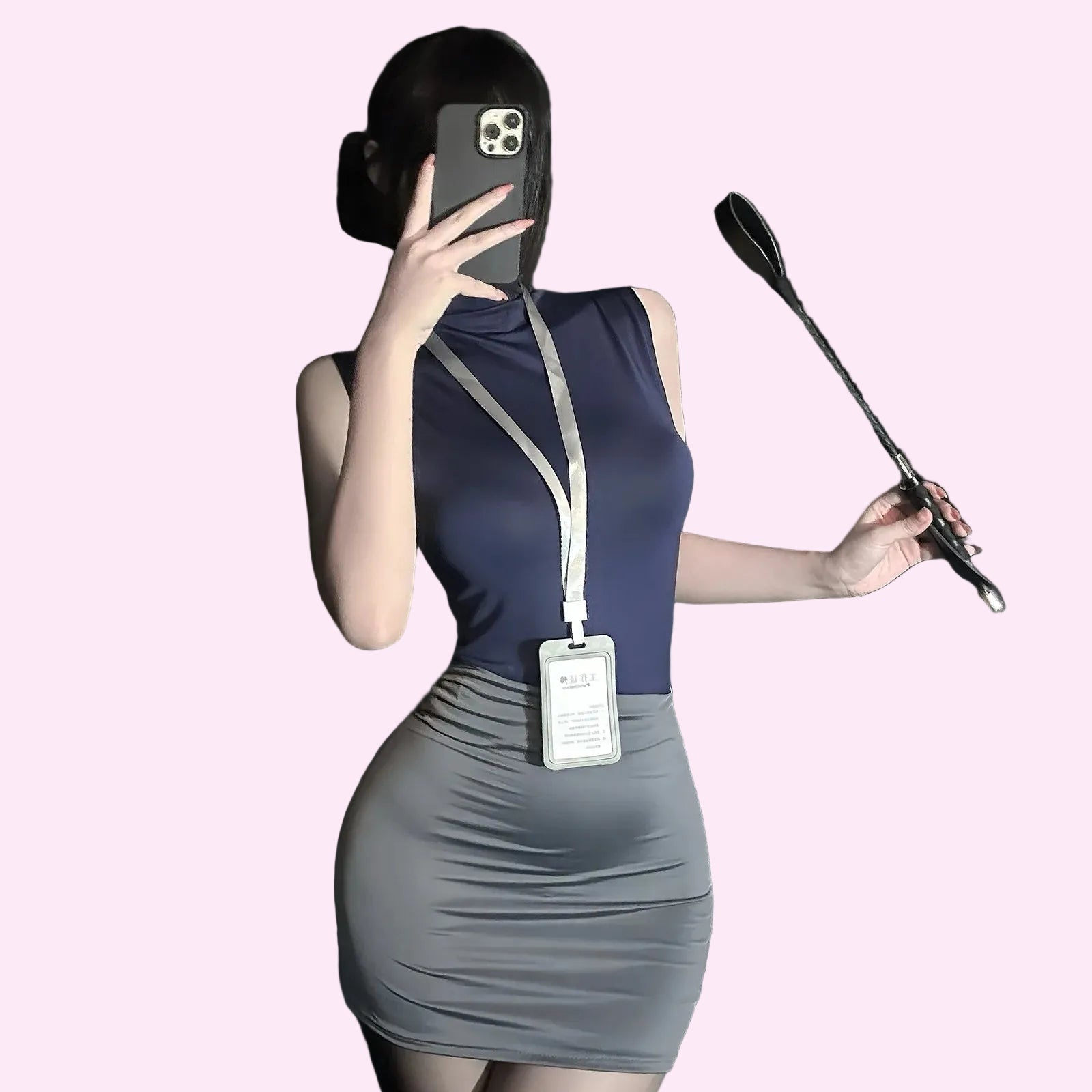 High Waisted Sexy Secretary Outfit