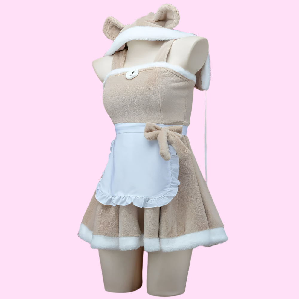Kawaii Bear Maid Plush Outfit