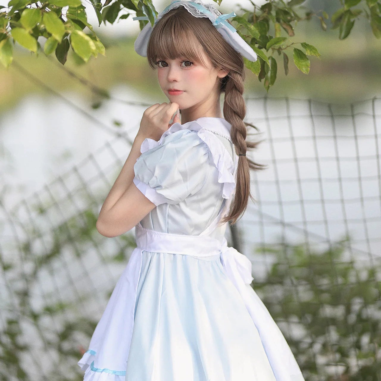 Kawaii Light Blue Bunny Maid Outfit