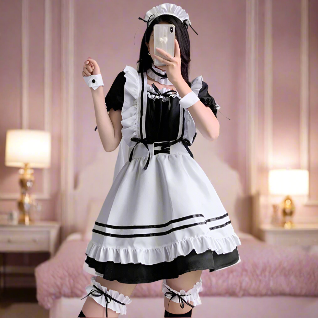 Black Japanese Maid Outfit